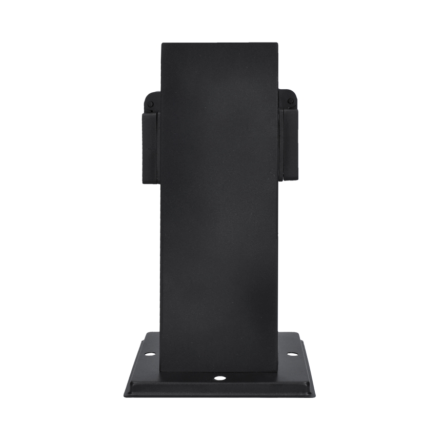 Außensteckdosensäule 2-fach 230V IP44 schwarz, eckig