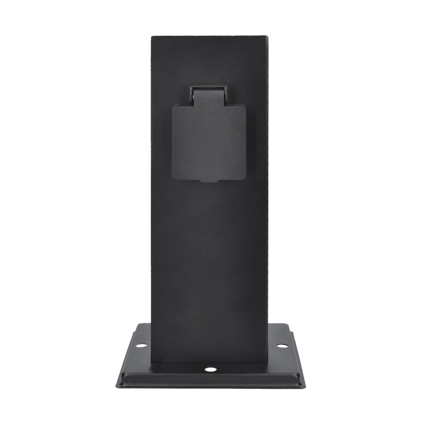 Außensteckdosensäule 2-fach 230V IP44 schwarz, eckig