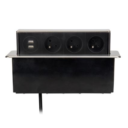 Steckdosensäule für Tischplatte 3x230V