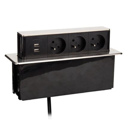 Steckdosensäule für Tischplatte 3x230V