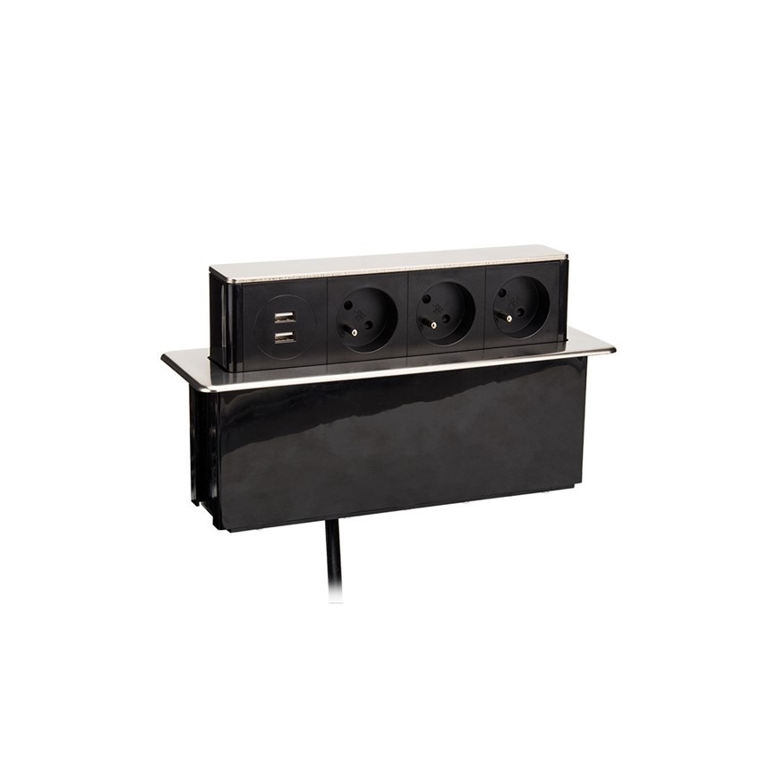 Steckdosensäule für Tischplatte 3x230V