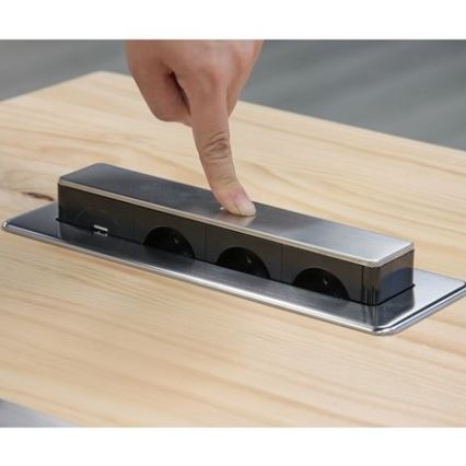 Steckdosensäule für Tischplatte 3x230V