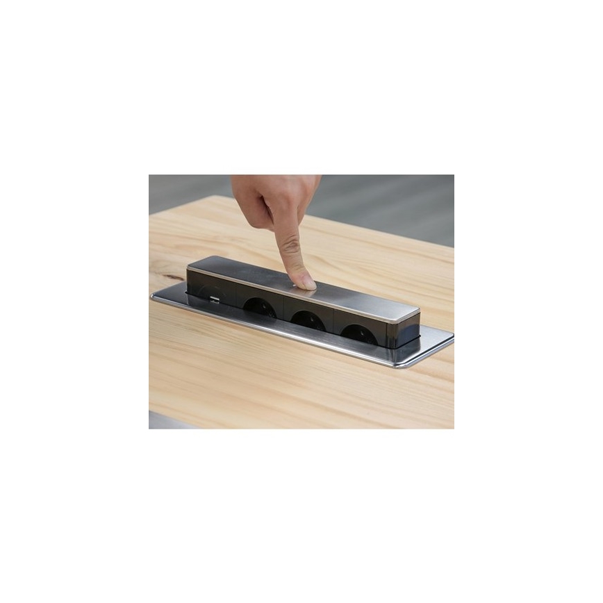 Steckdosensäule für Tischplatte 3x230V