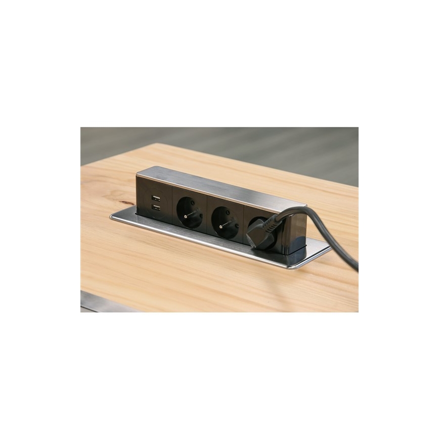 Steckdosensäule für Tischplatte 3x230V