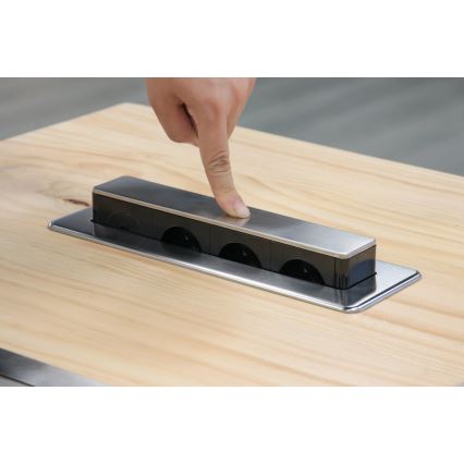 Steckdosensäule für Tischplatte 3x230V + USB-A + USB-C