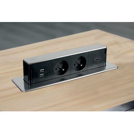 Steckdosensäule für Tischplatte 2x230V + 2xUSB + HDMI