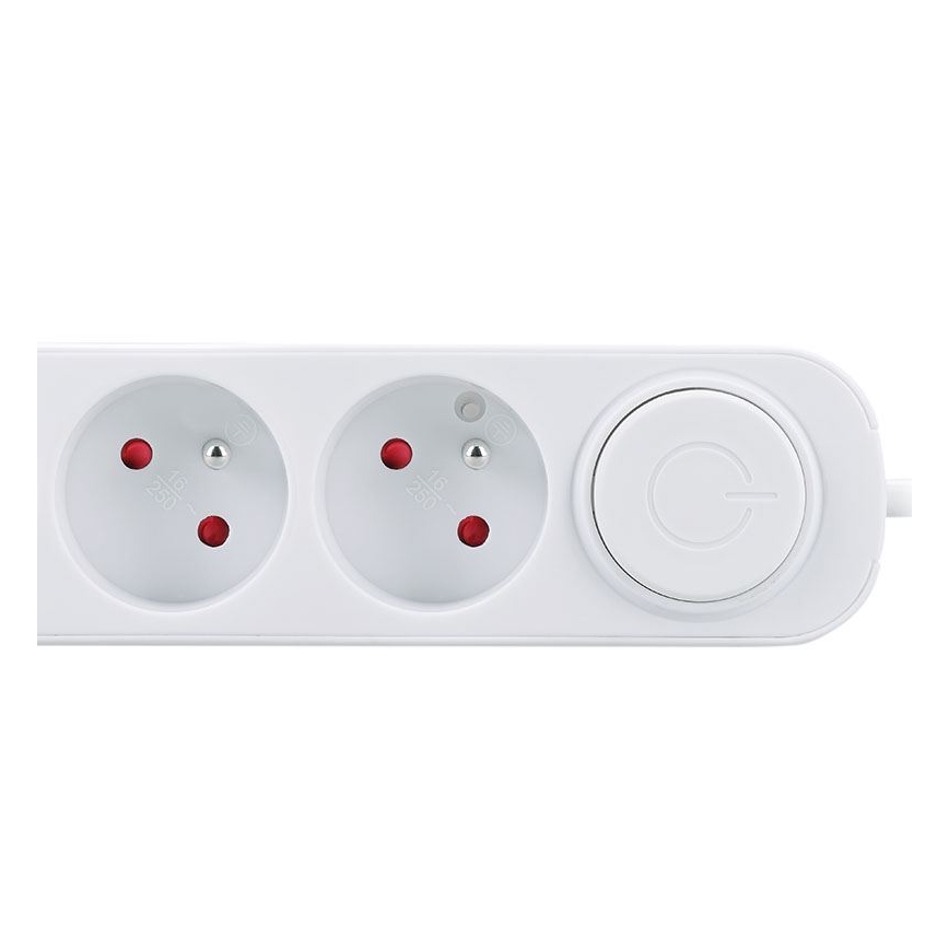 Verlängerungskabel mit Schalter, 5 Steckdosen und USB-A-/USB-C-Ladeanschlüssen, 3 m Kabellänge