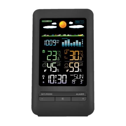 Wetterstation mit LCD-Anzeige 2xAA schwarz