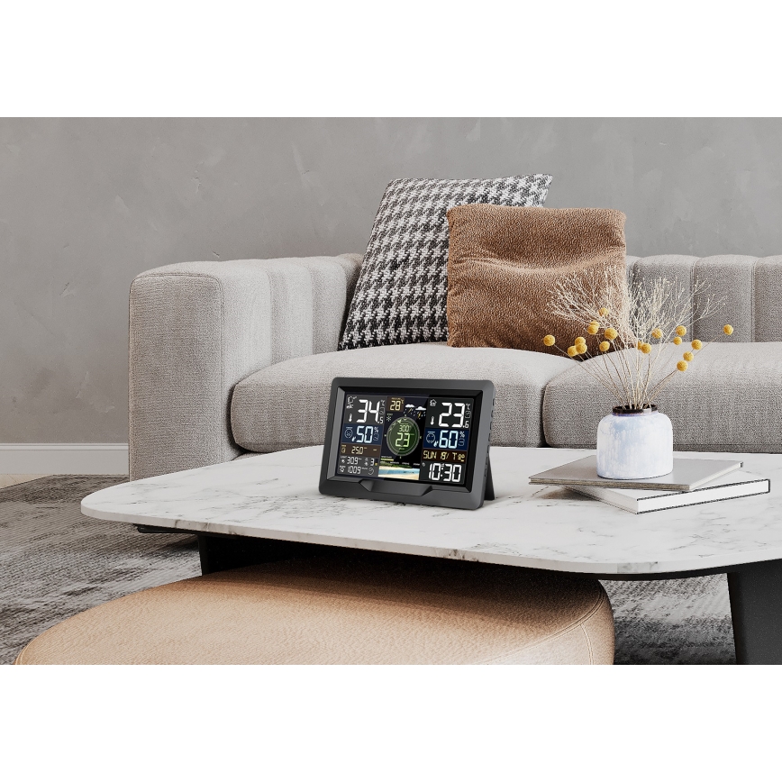 Professionelle Wetterstation mit farbigem LCD-Display 5V/2xAA + 3xAA + 2xAA Wi-Fi Tuya