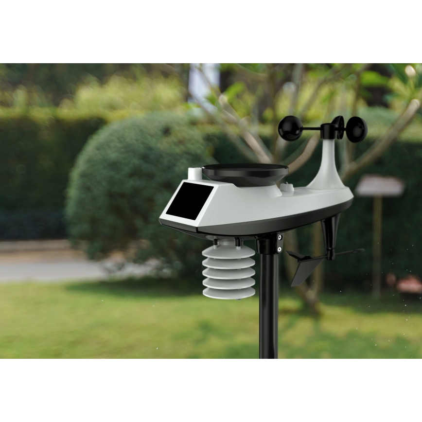 Professionelle Wetterstation mit farbigem LCD-Display 5V/2xAA + 3xAA + 2xAA Wi-Fi Tuya