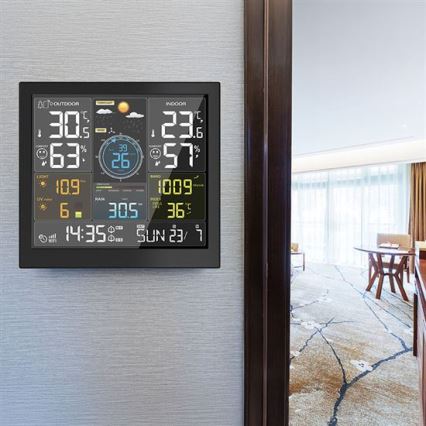 Professionelle Wetterstation mit LCD-Display 5V/2xAA + 3xAAA Wi-Fi