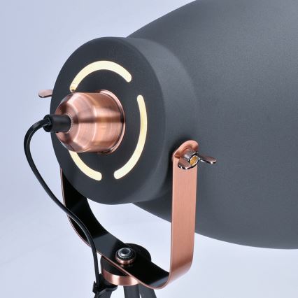 Stehlampe 1xE27/60W/230V schwarz 145cm