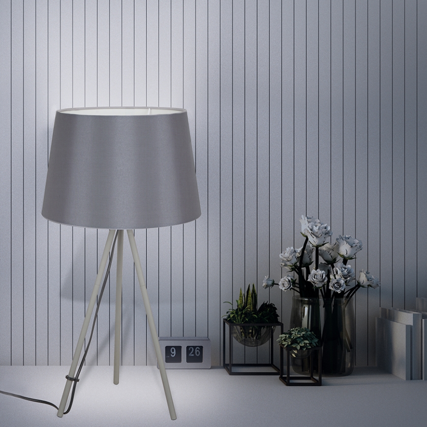 Tischlampe 1xE27/60W/230V grau 56cm