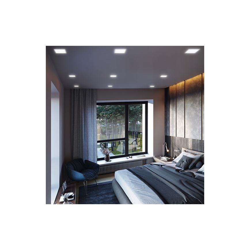 LED Einbauleuchte LED/12W/230V 3000/4000/6000K 17x17 cm weiß