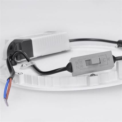 LED‑Einbauleuchte LED/18W/230V 3000/4000/6000K Ø 22,5 cm weiß