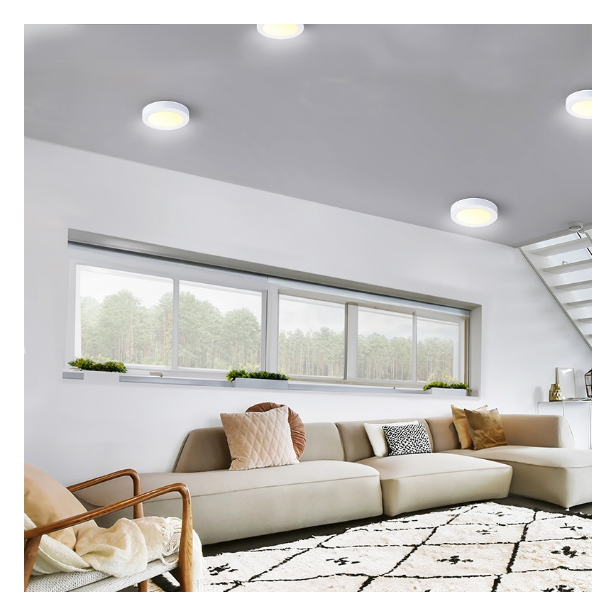 LED-Deckenleuchte LED/12W/230V 3000/4000/6000K Ø 17 cm weiß