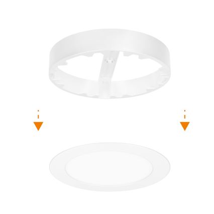 LED-Aufputz-/Einbaupanel 2-in-1 LED/12W/230V 3000/4000/6000K Ø17cm IP54 weiß