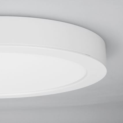 LED-Deckenpanel 2-in-1 Aufputz/Einbau 18W/230V 3000/4000/6000K Ø 22,5 cm IP54 Weiß