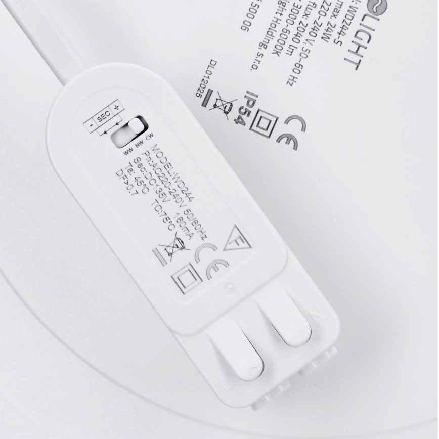 LED Aufbau-/Einbau-Panel 2-in-1 24 W / 230 V 3000/4000/6000 K Ø 30 cm IP54 weiß