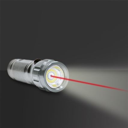 LED-Taschenlampe LED/3W/COB/3xAAA, Infra-Laser