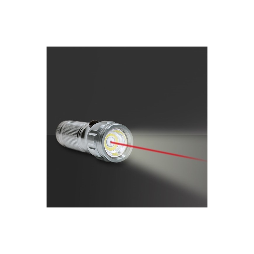 LED-Taschenlampe LED/3W/COB/3xAAA, Infra-Laser