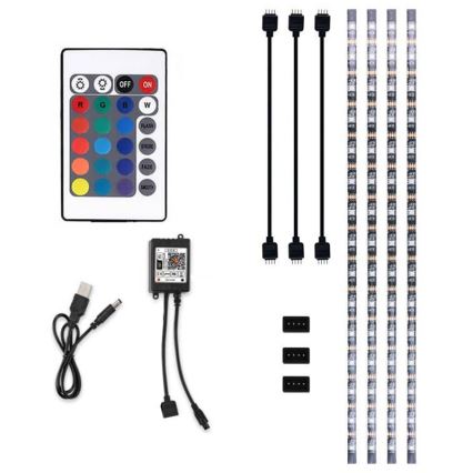 LED RGB dimmbarer Streifen für TV LED/6W/5V Wi-Fi Tuya + Fernbedienung 0,5m