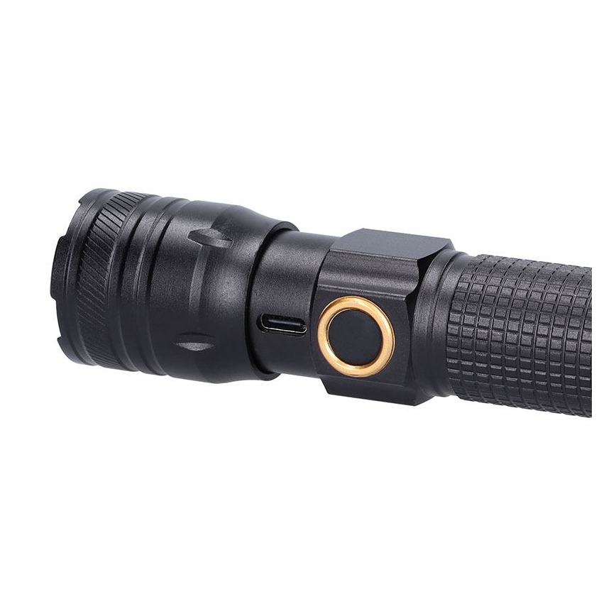 Wiederaufladbare LED‑Taschenlampe 3,7 V, 1200 mAh