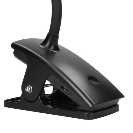 LED Dimmbar flexible aufladbar Tischleuchte mit Klemme LED/2W/1800 mAh 3000/4000/6500K schwarz