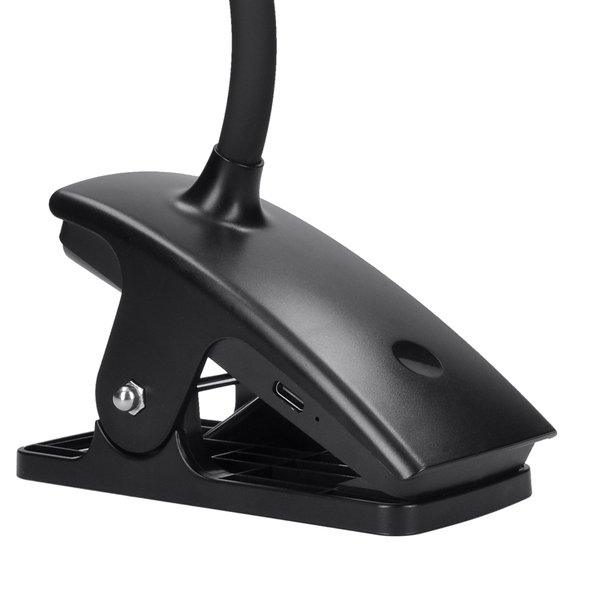 LED Dimmbar flexible aufladbar Tischleuchte mit Klemme LED/2W/1800 mAh 3000/4000/6500K schwarz