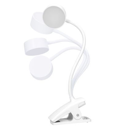LED Dimmbar flexible aufladbar Tischleuchte mit Klemme LED/2W/1800 mAh 3000/4000/6500K weiß