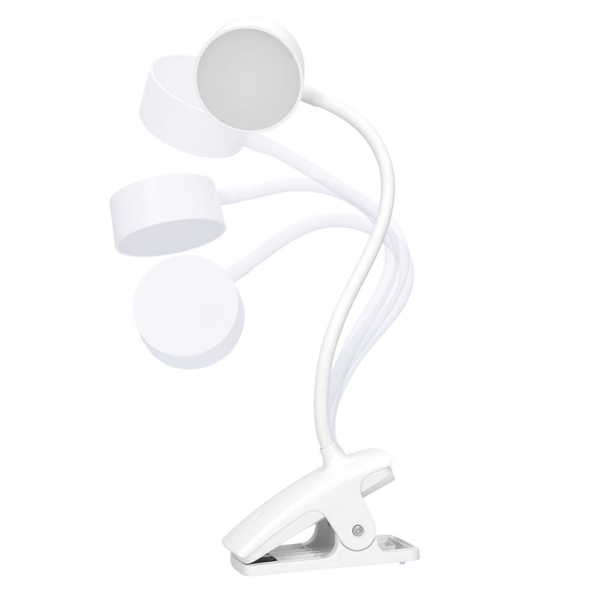 LED Dimmbar flexible aufladbar Tischleuchte mit Klemme LED/2W/1800 mAh 3000/4000/6500K weiß