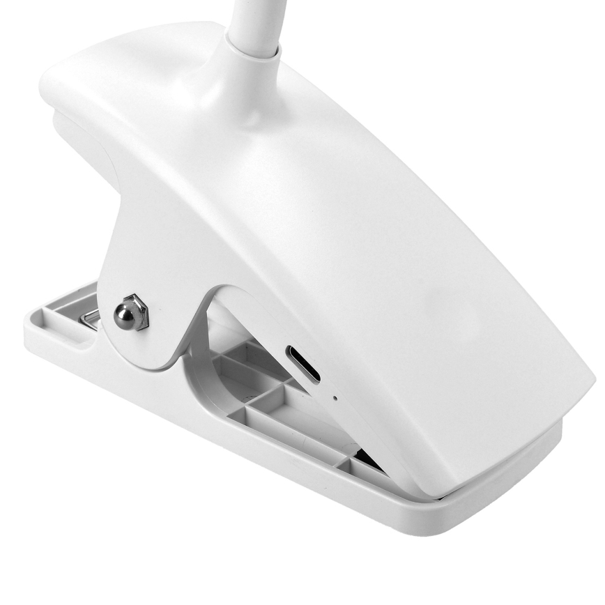 LED Dimmbar flexible aufladbar Tischleuchte mit Klemme LED/2W/1800 mAh 3000/4000/6500K weiß