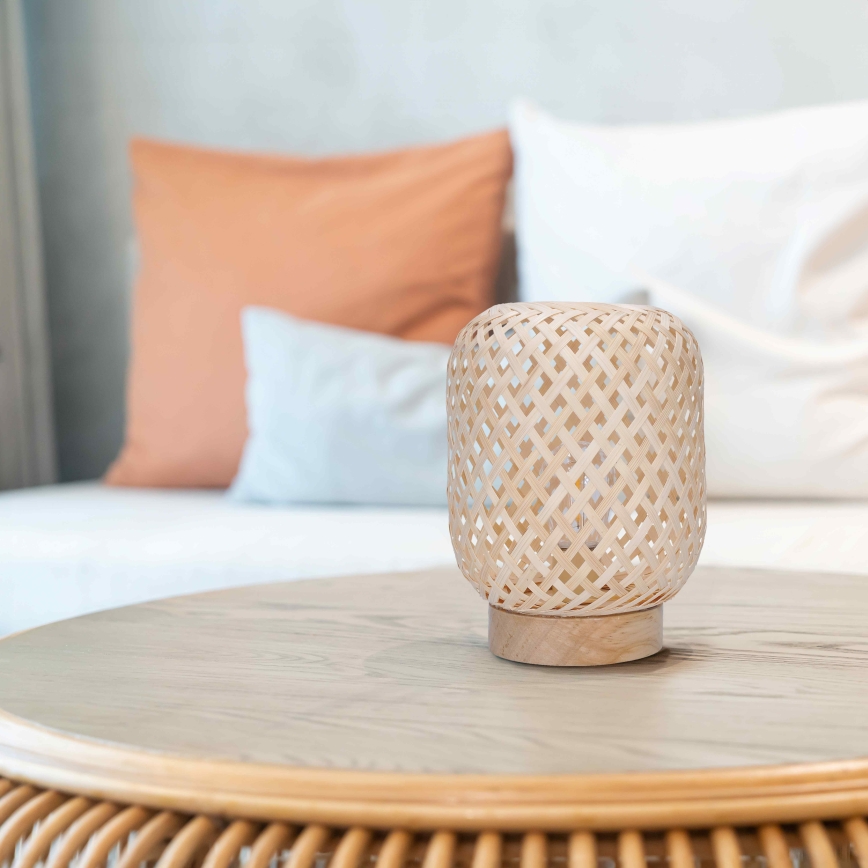 Dekorative LED-Tischleuchte BOHO LED/2xAAA Rattan
