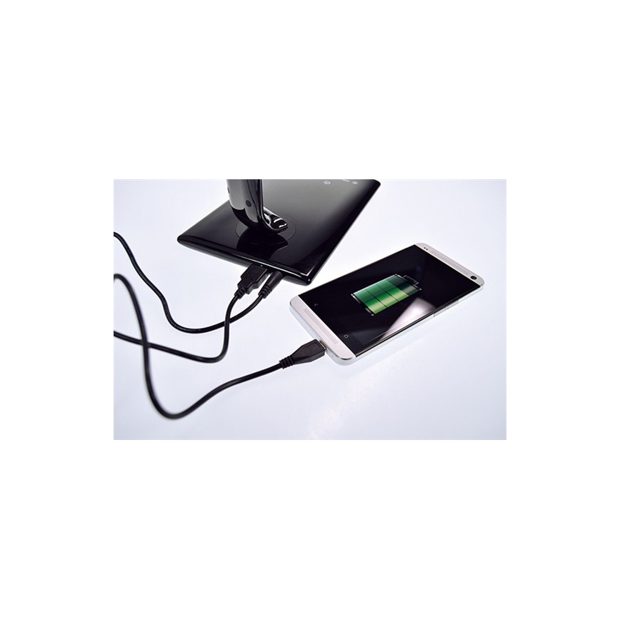 LED Tischlampe dimmbar USB-Stecker LED/12W/230V schwarz