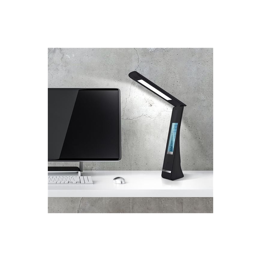 Dimmbare LED-Multifunktions-Tischleuchte LED/5W/USB 1200 mAh schwarz