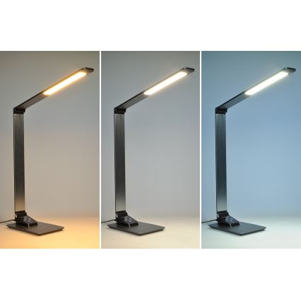 Dimmbare LED-Tischleuchte mit kabelloser Aufladung LED/10W/230V matt Chrom