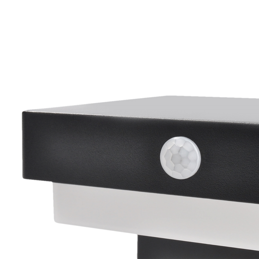 LED-Solarwandleuchte mit Bewegungs- und Dämmerungssensor PALERMO LED/5W/2000 mAh IP54 schwarz