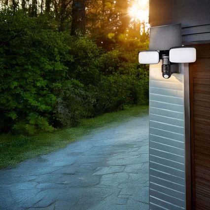 LED Solarstrahler mit Sensor LED/9W/3,7V 3600 mAh IP54