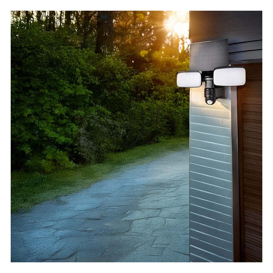LED Solarstrahler mit Sensor LED/9W/3,7V 3600 mAh IP54