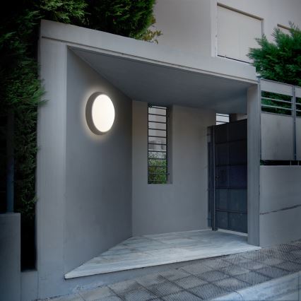 LED-Wandleuchte für Außenbereiche LED/20W/230V 4000K IP54 grau rund