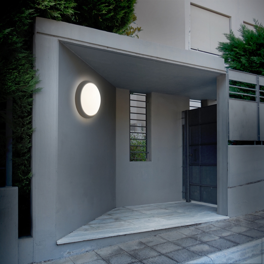 LED-Wandleuchte für Außenbereiche LED/20W/230V 4000K IP54 grau rund