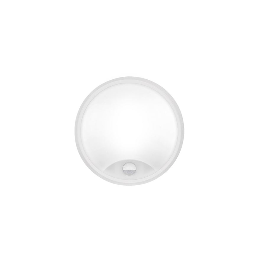 LED-Außenwandleuchte mit 2‑in‑1‑Sensor, LED/20 W/230 V, 3000/4000/6500 K, IP65, Ø 22 cm