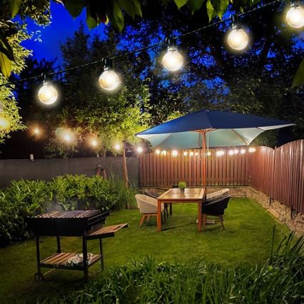 LED Außen-Lichterkette GIRLANDA 25xE12 20m IP44 warmweiß