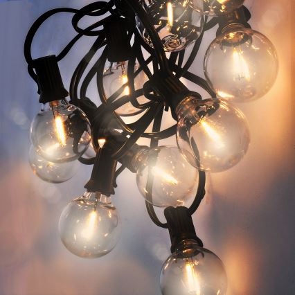 LED Außen-Lichterkette GIRLANDA 25xE12 20m IP44 warmweiß