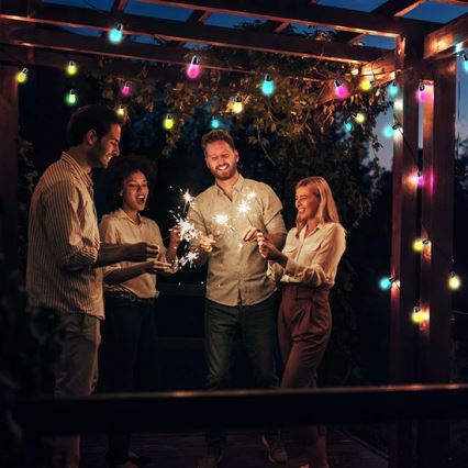 Dimmbare LED-RGB-Dekokette für den Außenbereich LED/10W/230V 20m IP44