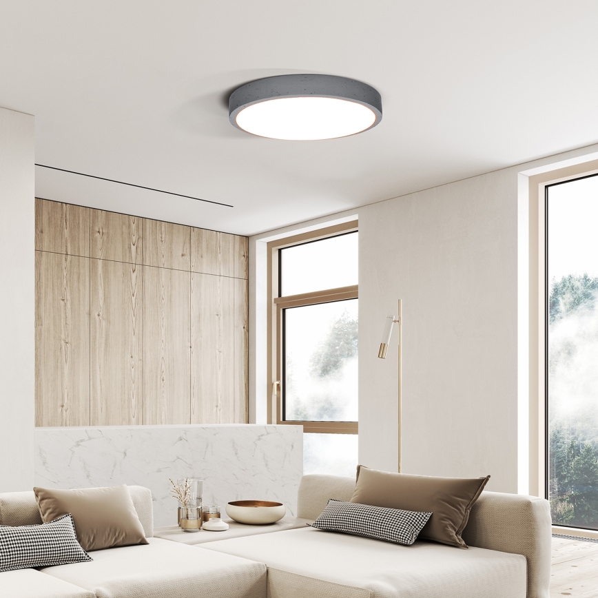 Dimmbare LED-Deckenleuchte GREY LED/48W/230V 3000-6500K grau d 38 cm + Fernbedienung