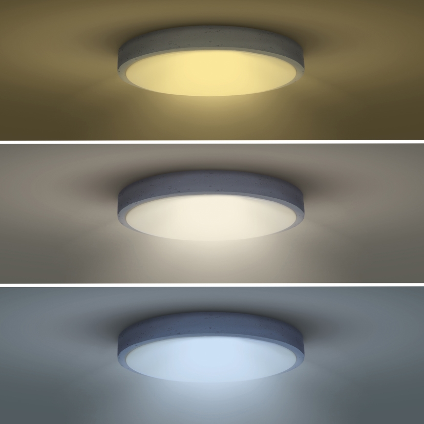 Dimmbare LED-Deckenleuchte GREY LED/48W/230V 3000-6500K grau d 38 cm + Fernbedienung