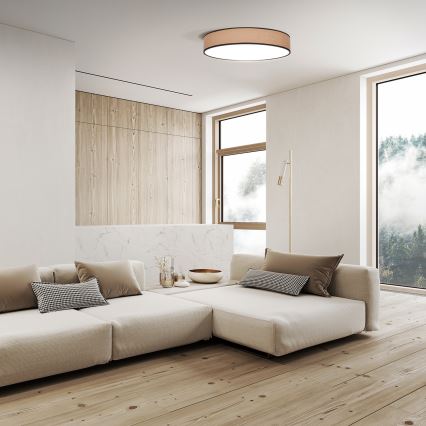 Dimmbare LED-Deckenleuchte BROWNIE LED/48W/230V 3000-6500K braun d 40 cm + Fernbedienung