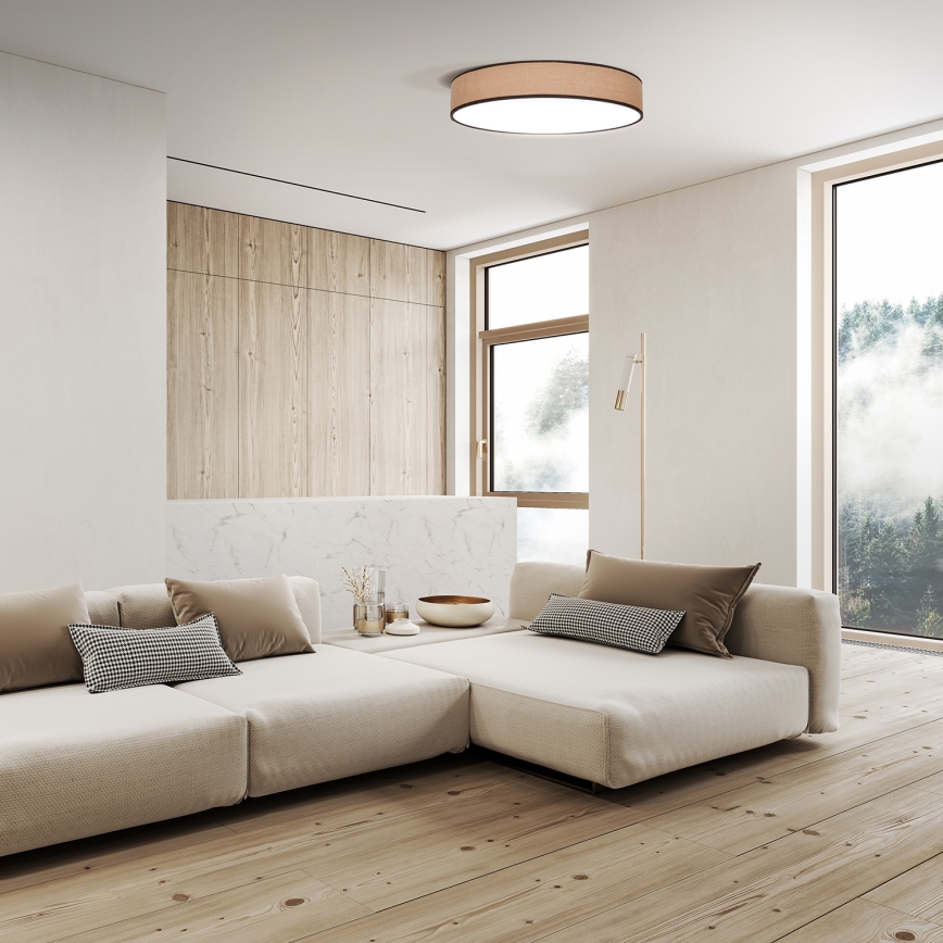 Dimmbare LED-Deckenleuchte BROWNIE LED/48W/230V 3000-6500K braun d 40 cm + Fernbedienung