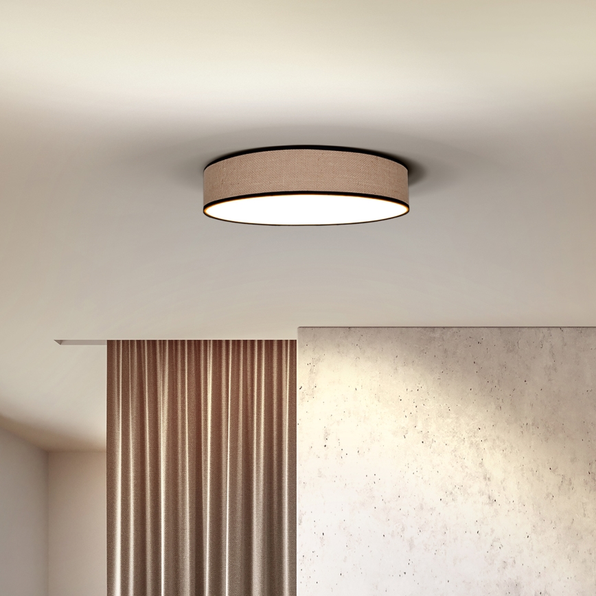 Dimmbare LED-Deckenleuchte BROWNIE LED/48W/230V 3000-6500K braun d 40 cm + Fernbedienung